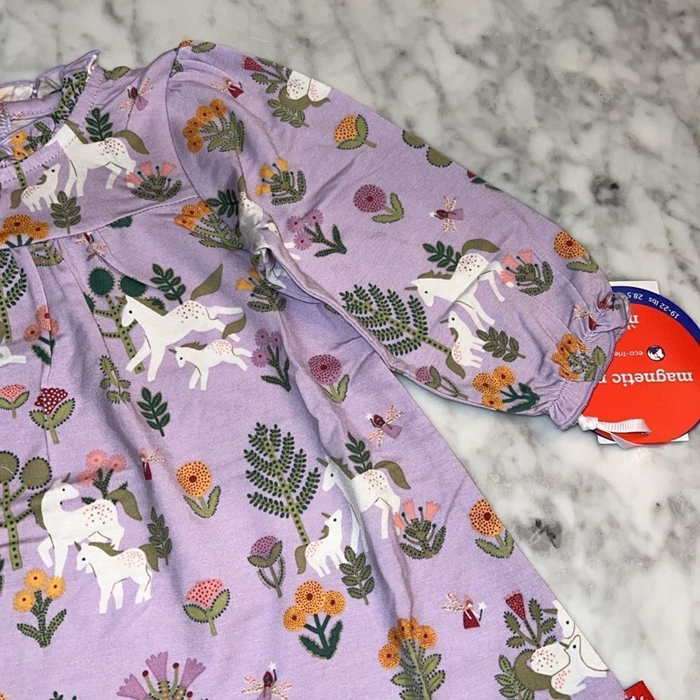 NWT MAGNETIC ME UNICORN RUFFLE LONG SLEEVE DRESS SET - Picture 6 of 8